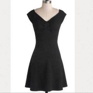 Criss Cross My Mind Black Dress w/ Back Cutouts